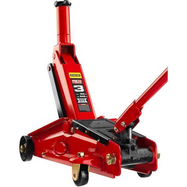 STAYER R-55 RED FORCE, 3 т, 155 - 545 мм, подкатной домкрат с высоким подъемом, Professional (43157-3) - фото 3