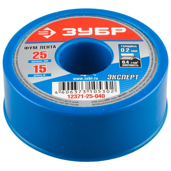 ЗУБР 0.2 мм х 25 мм х 15 м, 0.40 г/см3, ФУМ лента (12371-25-040)