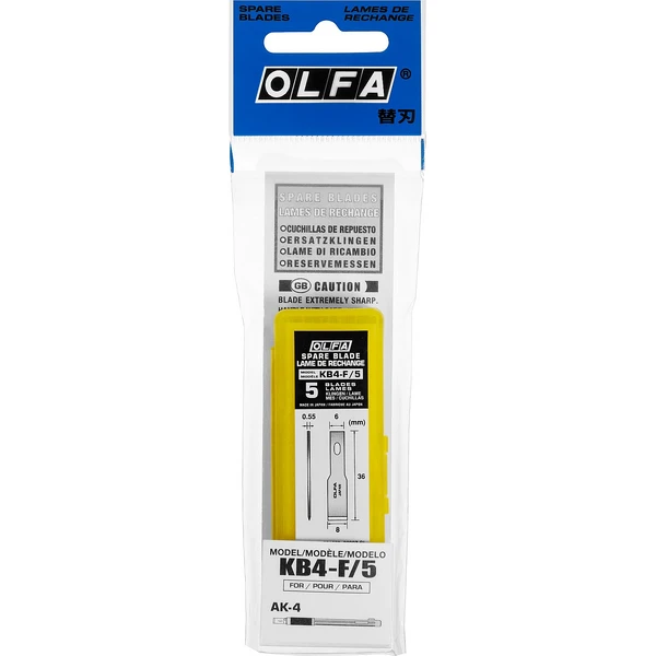 OLFA 6 мм, для ножа, лопаточные лезвия (OL-KB4-F/5) - фото 2