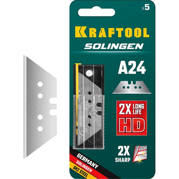 KRAFTOOL Solingen-А24, 5 шт, трапециевидные лезвия (09625-S5)