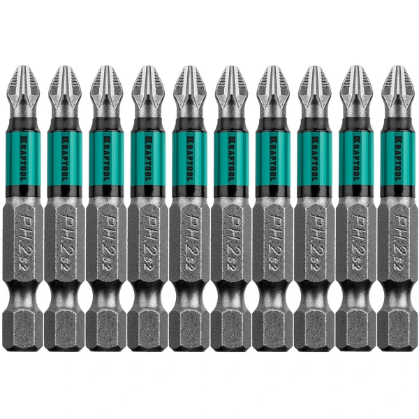 KRAFTOOL Optimum, PH2, 50 мм, 10 шт, биты (26122-2-50-10)