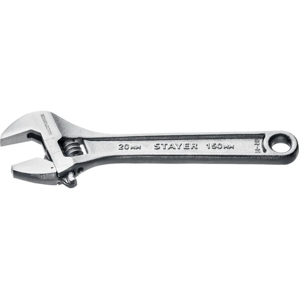 STAYER MAXFORCE, 150/20 мм, разводной ключ (2725-15)