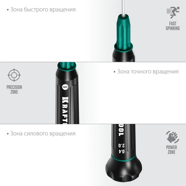 KRAFTOOL Precision SL2.0, отвертка для точных работ (25681-2.0) - фото 5